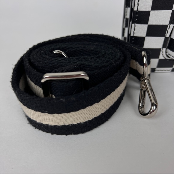 Christian Dior J’Adior Check Black White Checkered Flap Leather Bag - Picture 4 of 11